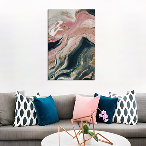 Tableau décoratif de luxe de style japonais traditionnel paysage marin abstrait toile peinture Art mural - Product Image 3