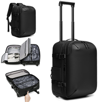 Sac à dos convertible 20 pouces 7728-1 avec technologie de compression automatique, séparation sec-humide et port USB, sac à dos de voyage durable