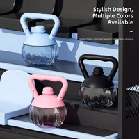 Botol Air Olahraga 2.2L Kapasitas Super Besar Bebas BPA, Dapat Digunakan Kembali, dengan Sedotan & Tutup serta Pegangan untuk Penggunaan di Gym dan Luar Ruangan