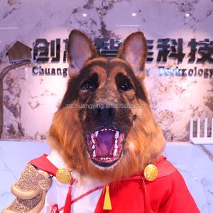 थीम पार्क और संग्रहालयों के लिए वेशभूषा के साथ कस्टम एनिमैटोनिक पशु चरित्र भेड़िया - Product Image 3