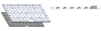 Matrice de lentilles optiques LED personnalisées TYPE-II-M pour éclairage de rue, projecteur, éclairage routier, tunnel, parking, stade