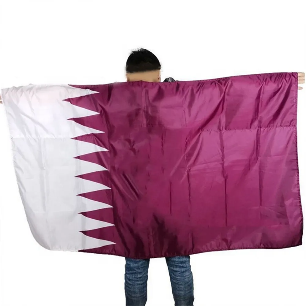 2022 Bendera Badan Pendukung Qatar Jubah Penggemar Qatar Bendera Jubah dengan Lengan
