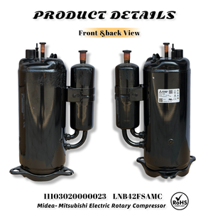 อะไหล่เครื่องทำความเย็นและระบบปรับอากาศ Mitsubishi Electric LNB42FSAMC คอมเพรสเซอร์โรตารี่แบบอินเวอร์เตอร์ DC ใช้สารทำความเย็น R410A กำลัง 5 แรงม้า ของแท้ - Product Image 2
