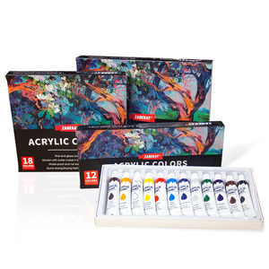 Ensemble <span class=keywords><strong>de</strong></span> peinture acrylique <span class=keywords><strong>Paul</strong></span> Cézanne Art, 12 couleurs, tubes <span class=keywords><strong>de</strong></span> 12 ml, pour enfants et débutants, pour <span class=keywords><strong>toile</strong></span> et papier - Product Image 1