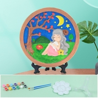 Enfants bricolage 3D papillon plâtre peinture coloré Pigment Graffiti dessin jouets résine artisanat moule Doodle jouets pour la décoration