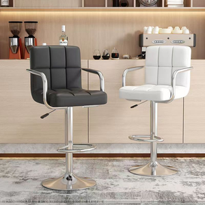Modern Simple <b>Office</b> Rotating Chair Leisure Backrest High <b>Stool</b> Hotel Front Desk Lifting Chair Home Comfortable Soft Bag Chair - Product Image 4