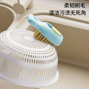 Kitchen Cleaning <b>Brush</b> With Liquid Dispenser Soft Bristles For Pots Dishes Sinks And Clothes Shoes - Product Image 2