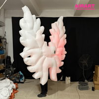 Ailes d'ange gonflables portables avec lumière LED, tissu Oxford 420D, marionnette à ailes gonflables pour défilé et spectacle sur scène