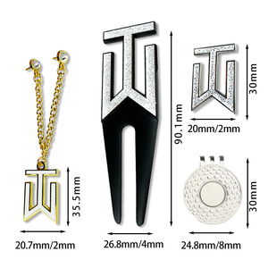 <b>Golf</b> Fork Metal Ball Marker Zinc Alloy Hat Clip With Chain For Golfers Universal Use Model 01 - Product Image 4