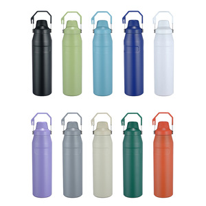 กระติกน้ำเก็บความเย็น Ice Bull Cup 304 สแตนเลสสตีล ขนาด 500 มล. 18 ออนซ์ พร้อมหูจับและฝาเปิดแบบเอียง สำหรับเล่นกีฬาและใช้ในรถยนต์ - Product Image 5