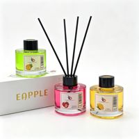 Diffuseur de parfum KUXUAN en verre sans alcool, écologique, longue durée (1 mois), parfum d'intérieur, décoration de la maison, salles de bain, toilettes