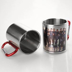 220ml Mousqueton Tasse En Gros Double Paroi En Acier Inoxydable Tasse À Café Camping Gobelets Avec Mousqueton Tasse - Product Image 2