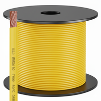 Cable de Cobre Aislado Certificado Linsheng de 50 Pies, Calibre 14, Amarillo, THHN, Cable para Construcción, Trenzado, para Trabajos de Construcción