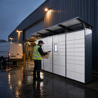Casier à colis express extérieur Winnsen en acier galvanisé avec serrure électronique 24/7 pour centre logistique