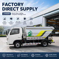 Camion à ordures compacteur électrique à chargement arrière LH4500, machine de nettoyage industrielle, vente en gros d'usine