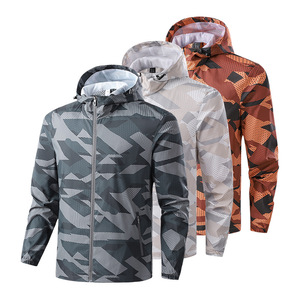 ANSZKTN ANSZKTNize Chaqueta cortavientos para exteriores para hombre Chaqueta cortavientos impermeable con capucha ANSZKTN - Product Image 1