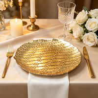 Assiettes de présentation rondes dorées de 13 pouces pour la décoration de table – Vente en gros