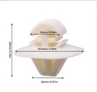 Nouveaux clips de fixation en plastique blanc à poussoir pour garnitures automobiles, pare-chocs, doublures de garde-boue, garnitures intérieures, trou de 12 mm, ajustement universel, durables