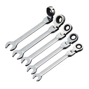 6-32 Mm Alat Perbaikan Open End Wrenches Fleksibel Ratchet Wrench Set untuk Sepeda Torsi Kunci Pas