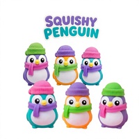 Jouet Squishy Pingouin Mignon, Jouet Anti-Stress à Presser Doux, Ornement de Bureau Portable