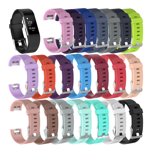 Colorful Soft Silicone Band for Fitbit Charge2 Sport Strap Replacement Bracelet Wrist for Fitbit Charge2 Rubber Band Accessories