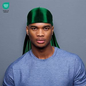 Alta calidad al por mayor de diseño personalizado 100% Mulberry Silk Durags Hip-Hop turbante suave gorro de dormir para hombres - Product Image 1