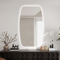 Espejo Moderno Inteligente con Retroiluminación Irregular, Antivaho, Estilo Ins, para Baño