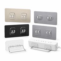 Crochets muraux personnalisables sans perçage, accessoires en acrylique transparent, logo sur mesure pour l'organisation de la maison et du bureau, vente en gros avec logo personnalisé