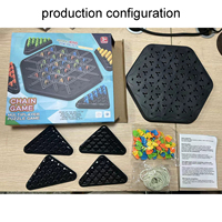 Roman élastique chaîne d'échecs échecs Triangle jeu d'échecs Puzzle pratique pensée jeu d'entraînement plateau de table jouet