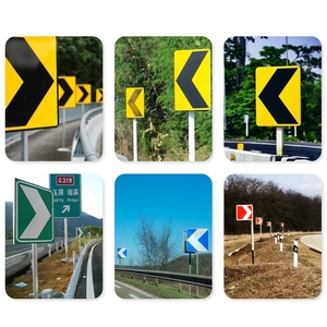 <span class=keywords><strong>Segnale</strong></span> Stradale Riflettente ad Alta Intensità in Alluminio con Frecce <span class=keywords><strong>di</strong></span> Guida e Chevron per Avvertimenti e Sicurezza Stradale - Product Image 6