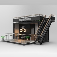 Café pliable préfabriqué en conteneur, restaurant en conteneur de 20 pieds, bar de luxe en conteneur maritime