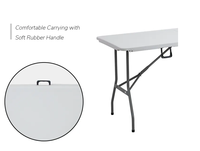 Table pliante légère en plastique HDPE, moulée par soufflage, portable, pour extérieur, camping, pique-nique, robuste et polyvalente