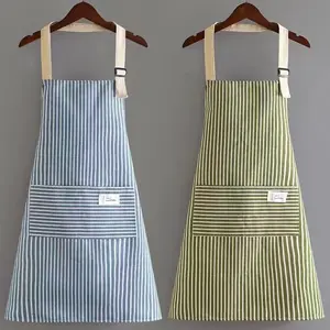 ผ้ากันเปื้อนผ้าคอตตอนและลินินสำหรับใช้ในห้องครัวร้านอาหารสไตล์ญี่ปุ่น