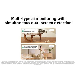 Caméra de surveillance domestique intérieure à double objectif <span class=keywords><strong>C300</strong></span>/C500 pour caméra intelligente, accès à distance mobile, vision nocturne, 32 Go-256 Go - Product Image 3