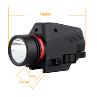 Lampe de poche LED tactique 150 lumens Combo à visée laser rouge avec batterie et chargeur USB