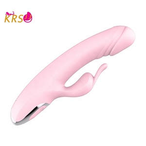 KRSJJ Silikon ABS Tahan Air Motor Ganda 12-frekuensi Simulasi Getaran Penis Bersertifikat Mainan Seks Vagina Vibrator Wanita - Product Image 4
