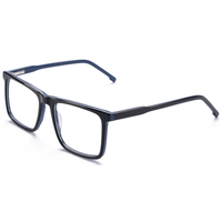 Elan Optical RD26045 Monture de lunettes rectangulaire classique de qualité supérieure, monture intégrale unisexe en acétate, lunettes optiques écologiques