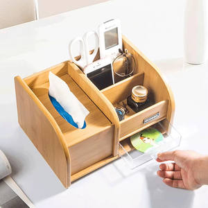 Caja de Almacenamiento de Papel Tisú de Gran Capacidad, Ecológica, Minimalista, Brillante, de Madera, para Escritorio, Oficina, Hogar - Product Image 2