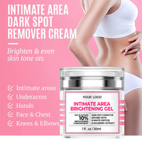 Gel éclaircissant pour zones intimes OEM ODM rose 30ml pour femme, genoux, cou, zone du bikini, intérieur des cuisses, éclaircit et élimine les taches sombres