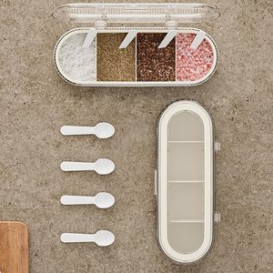 Eco Friendly <b>Plastic</b> Spices Boxes Rectangular Adjustable Detachable Transparent Spice Organizer - Product Image 3