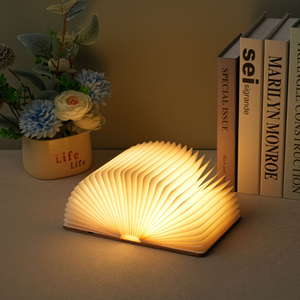 Lampe de lecture LED pliable <span class=keywords><strong>en</strong></span> papier avec impression de logo personnalisé, rechargeable, impression personnalisée OEM pour décoration intérieure, chambre, mariage, fête, cadeau - Product Image 1