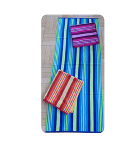 Soft Absorbent Striped Terry <b>Towels</b> 100% Cotton and Recycled Yarn Premium Durable Hand <b>Face</b> and Bath <b>Towels</b> for Hotels Resorts - Product Image 1