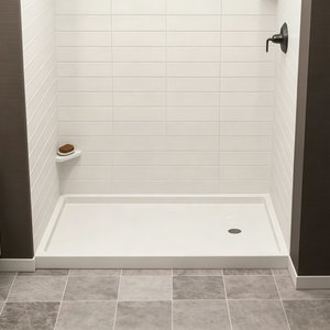 <span class=keywords><strong>Receveur</strong></span> <span class=keywords><strong>de</strong></span> <span class=keywords><strong>douche</strong></span> en pierre artificielle blanche, antidérapant, surface solide - Product Image 1