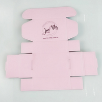 Boîte en carton ondulé bleue avec logo personnalisé, emballage plat durable pour l'expédition e-commerce