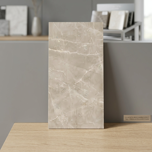 Azulejos de Porcelana Pulida de Alto Brillo Color Beige Urbano, 600x1200mm, Diseño Cerámico para Pisos y Paredes Interiores y Exteriores - Product Image 1