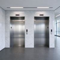 Ascenseur de passagers avec salle de machine, capacité 1000 kg - 1600 kg, ascenseur à traction pour immeuble de bureaux, usage commercial et service