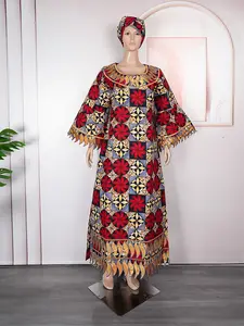 H & D Robe africaine personnalisée robe traditionnelle en tissu ciré manches courtes d'été amples