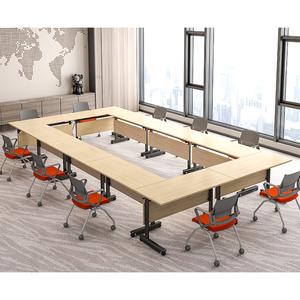 オフィススクール家具折りたたみ式取り外し可能研究モジュラー会議会議室用折りたたみ式テーブル - Product Image 4
