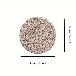 Meilleures ventes : Sets <span class=keywords><strong>de</strong></span> table modernes en cordon <span class=keywords><strong>de</strong></span> coton tressé, résistants aux taches, isolants, tissés, unis, pour la maison et les banquets - Product Image 6