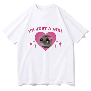 Hamster regardant la caméra avant Hamster appelant T-shirt mode T-shirts à manches courtes Streetwear surdimensionné - Product Image 5